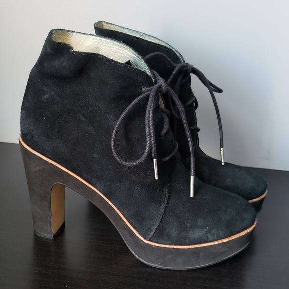 Michael Kors | Heeled Boot, Black Suede - Picture 4 of 8